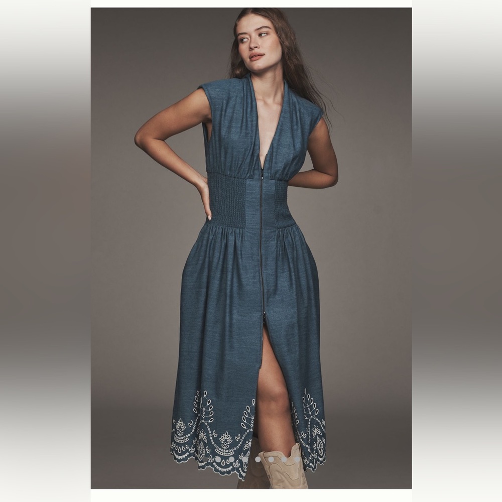 NWT Tommie Denim Eyelet Trim Dress
Size Small